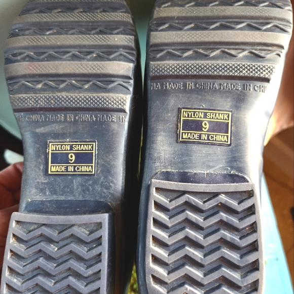 WELLIES LL BEAN Kate Mos Festival Rubber Waterproof Bĺue Mud Rain Party Boots 10 - Picture 10 of 16